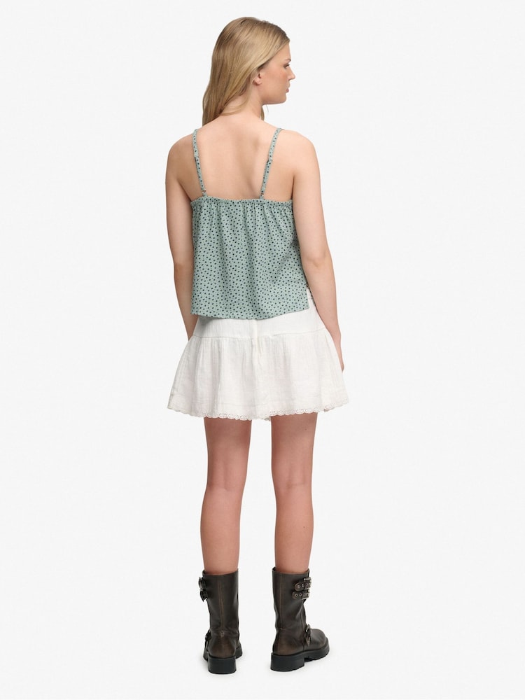 Superdry White Mini Tie Skirt - Image 2 of 5