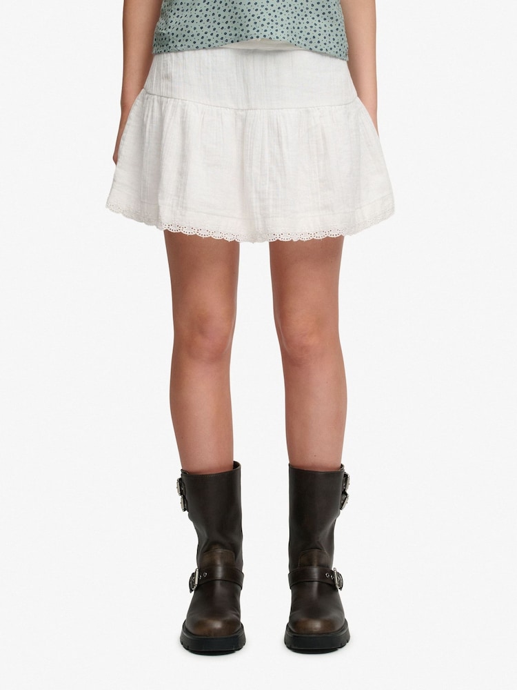 Superdry White Mini Tie Skirt - Image 5 of 5