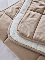 Natural Sherpa Quilted Bedspread - Image 4 of 7