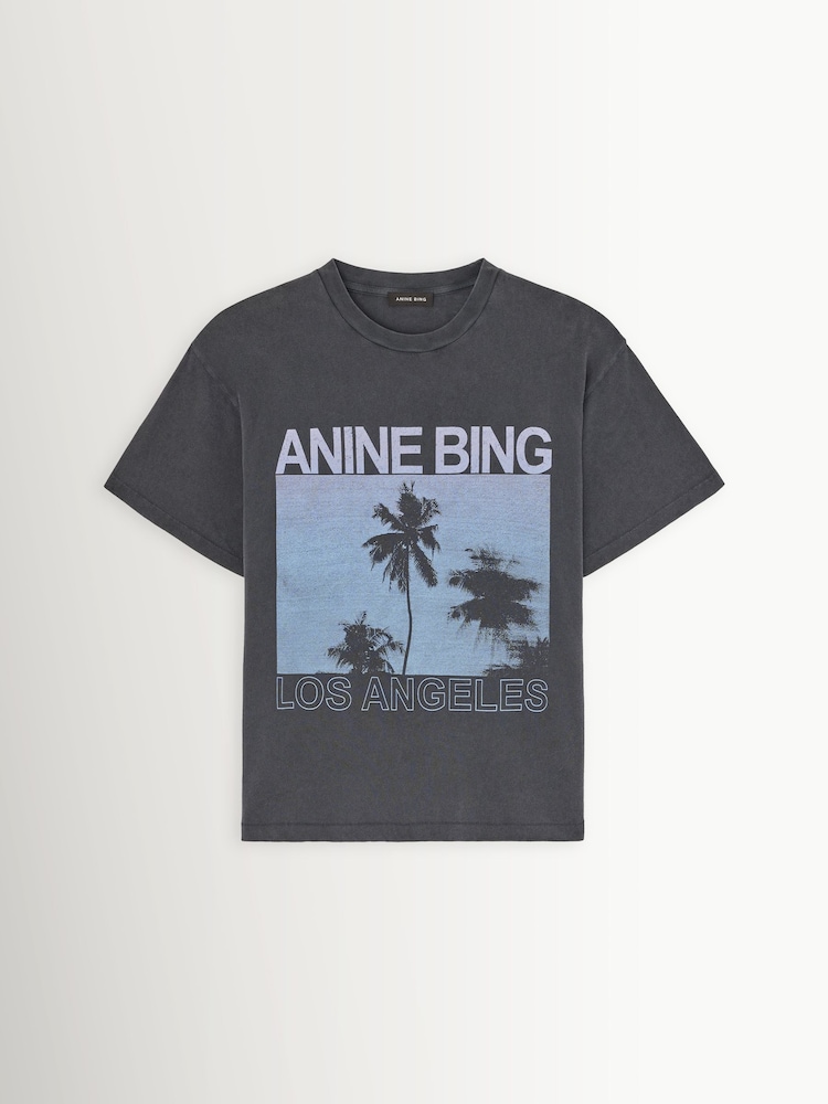ANINE BING Black Palms Cade T-Shirt - Image 5 of 5