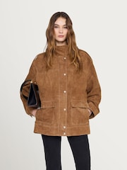 ANINE BING Brown Roux Suede Jacket - Image 1 of 5
