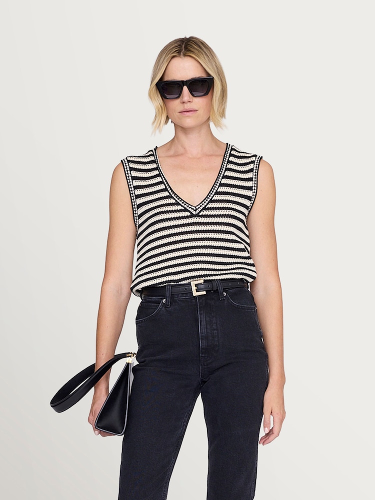 ANINE BING Black Lowen  Knitted Vest - Image 1 of 3