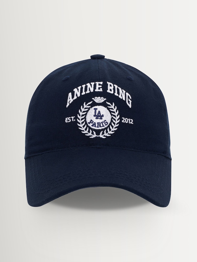 ANINE BING Blue Washed Smoke Jeremy Baseball Cap - Image 1 of 4 ANINE BING Blue Washed Smoke Jeremy Baseball Cap - Image 1 of 4
