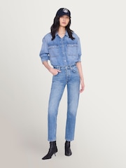 ANINE BING Blue Washed Smoke Jeremy Baseball Cap - Image 4 of 4