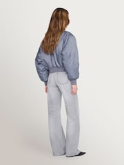 ANINE BING Grey Deep Leon Bomber Jacket - Image 3 of 5
