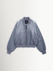 ANINE BING Grey Deep Leon Bomber Jacket - Image 4 of 5