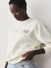 Cream Tweety Pie License Graphic Crew Neck Sweatshirt - Image 3 of 6