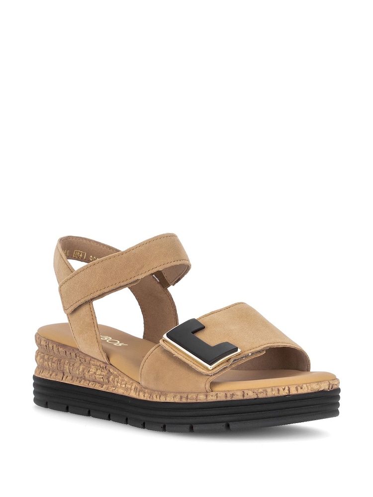 Gabor Brown Shout Platform Sandals - Image 2 of 5 Gabor Brown Shout Platform Sandals - Image 2 of 5