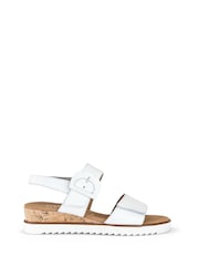 Gabor White Reeth Low Wedge Sandals - Image 1 of 5