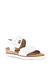Gabor White Reeth Low Wedge Sandals - Image 3 of 5