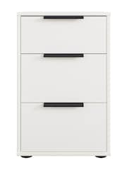 Wiemann White Philadelphia 3 Drawer Bedside Table - Image 3 of 3
