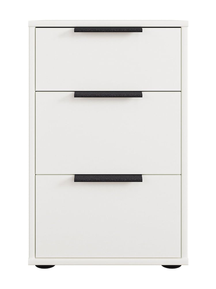 Wiemann White Philadelphia 3 Drawer Bedside Table - Image 3 of 3 Wiemann White Philadelphia 3 Drawer Bedside Table - Image 3 of 3