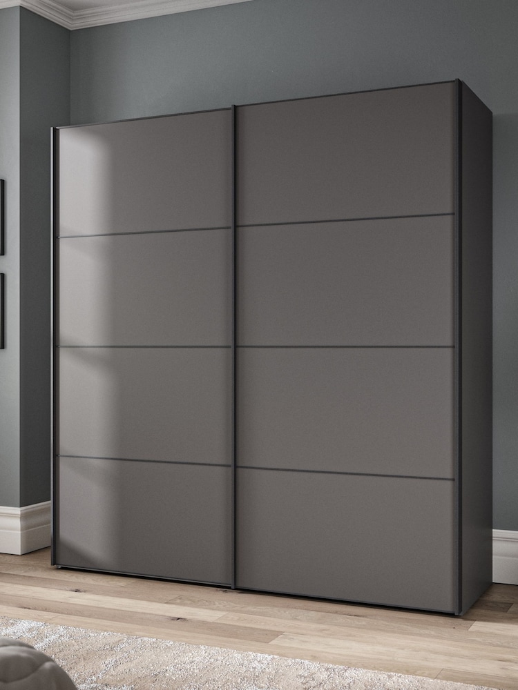 Wiemann Grey Philadelphia Wardrobe 2m Sliding 1.5m - Image 1 of 4 Wiemann Grey Philadelphia Wardrobe 2m Sliding 1.5m - Image 1 of 4