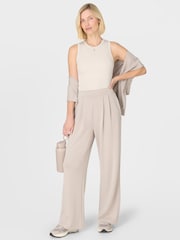 Sweaty Betty Beige Sand Wash Wide Leg Trousers - Image 1 of 6
