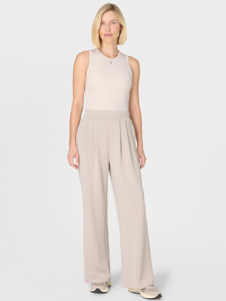 Sweaty Betty Beige Sand Wash Wide Leg Trousers - Image 2 of 6
