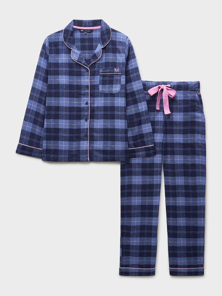Crew Clothing Blue Cotton Flannel Pjyamas Set - Image 5 of 5 Crew Clothing Blue Cotton Flannel Pjyamas Set - Image 5 of 5