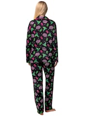 Character Black Wicked Button Up Pyjamas For Women - Image 11 of 12