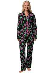Character Black Wicked Button Up Pyjamas For Women - Image 12 of 12