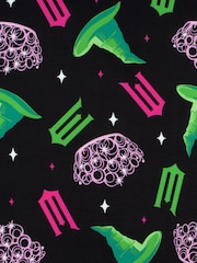 Character Black Wicked Button Up Pyjamas For Women - Image 3 of 12