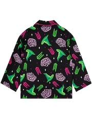 Character Black Wicked Button Up Pyjamas For Women - Image 4 of 12