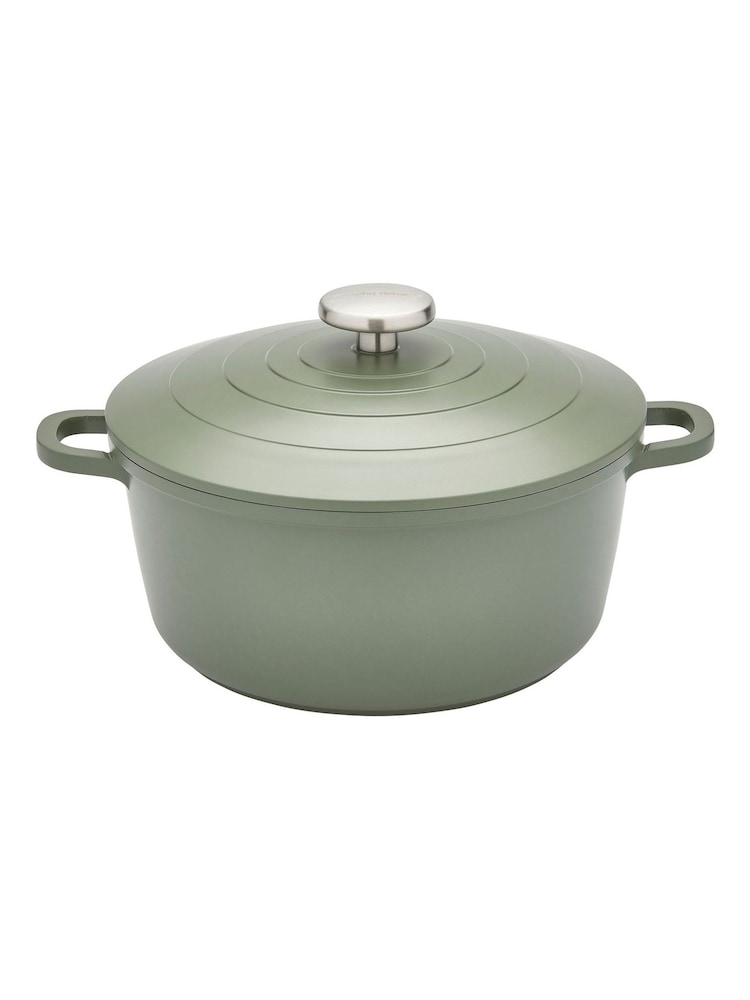 Morphy Richards Green Cast Aluminium Casserole Dish - Image 1 of 6 Morphy Richards Green Cast Aluminium Casserole Dish - Image 1 of 6