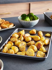 Morphy Richards Set of 2 Silver Grey 15x10" Oven Trays - Image 1 of 6