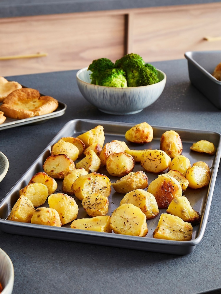 Morphy Richards Set of 2 Silver Grey 15x10" Oven Trays - Image 1 of 6