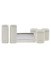Morphy Richards Cream Storage Cannisters & Bread Bin Bundle - Image 1 of 4