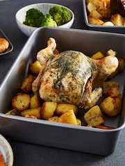 Morphy Richards Set of 2 Silver Grey Roasting Tin - Image 4 of 6