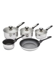 Morphy Richards 5 Piece Graphite Pouring Spout Stainless Steel Pan Set - Image 1 of 6