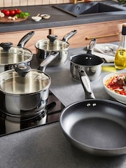 Morphy Richards 5 Piece Graphite Pouring Spout Stainless Steel Pan Set - Image 3 of 6