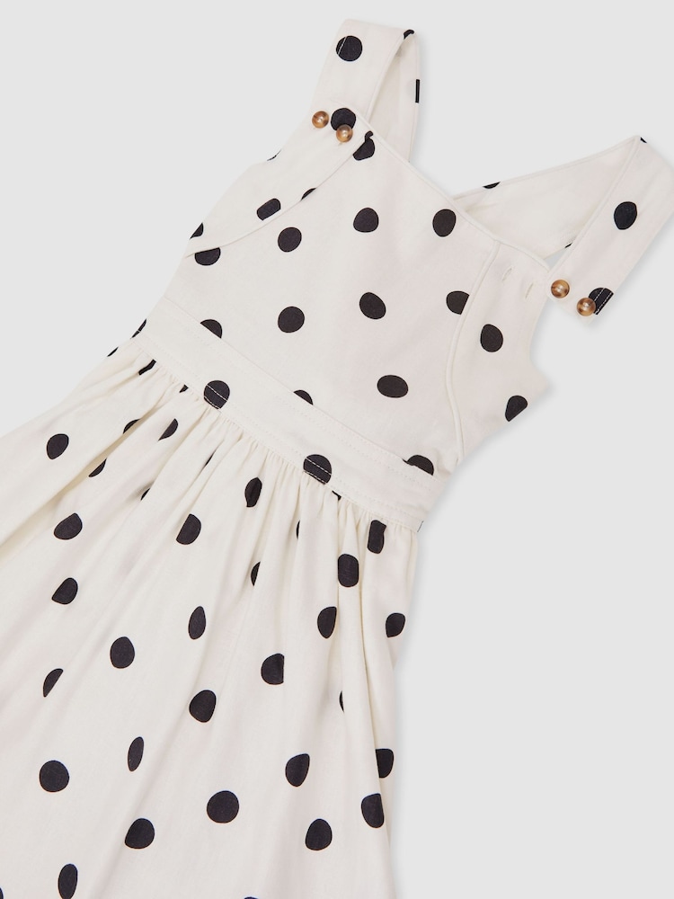 Reiss Ivory Spot Matilda Dress - Image 1 of 3