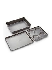 Morphy Richards Silver Grey Yorkshire Pudding Tray Oven Tray and Roasting Tin Set - Image 2 of 6