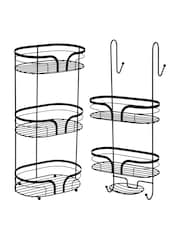 Showerdrape Dante Floor and 2 Tier Shower Caddy Set - Imagen 3 de 5