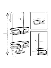 Showerdrape Dante Floor and 2 Tier Shower Caddy Set - Imagen 5 de 5