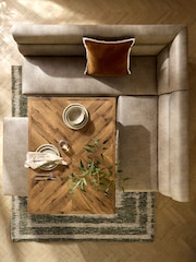 Monza Faux Leather Mink Brown Corner Bench and Dining Table Set - Image 2 of 8
