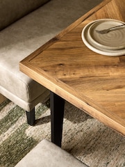 Monza Faux Leather Mink Brown Corner Bench and Dining Table Set - Image 3 of 8