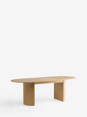 Light Natural Oak Hyde Veneer 6 to 10 Seater Extending Dining Table - Image 8 of 9