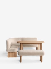 Tweedy Boucle Natural Mink Right Hand Corner Bench Set - Image 3 of 5