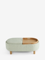 Geo Chenille Green Ashton Upholstered Large Storage Stool - Image 9 of 11