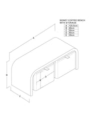 Relaxed Chenille Olive Green Sidney Coffee Table - Image 7 of 7