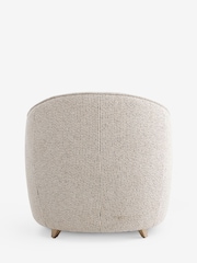 Contrast Chenille Stripe Black and Cream Kingham Accent Chair - Image 10 of 11