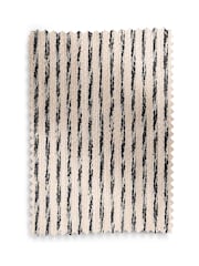Contrast Chenille Stripe Black and Cream Kingham Accent Chair - Image 11 of 11