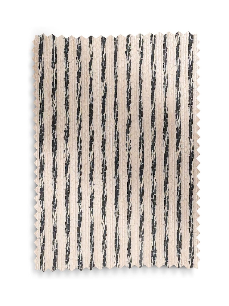 Contrast Chenille Stripe Black and Cream Kingham Accent Chair - Image 11 of 11