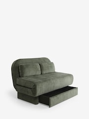 Relaxed Chenille Cord Forest Green Palma Double Storage Sofa Bed - Image 12 of 13