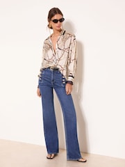 Cream Chain Print - Lipsy Gestreiftes Hemd - Bild 3 von 4