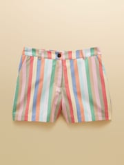 Joules Multi Striped Buttoned Tailored Shorts - Image 9 of 9