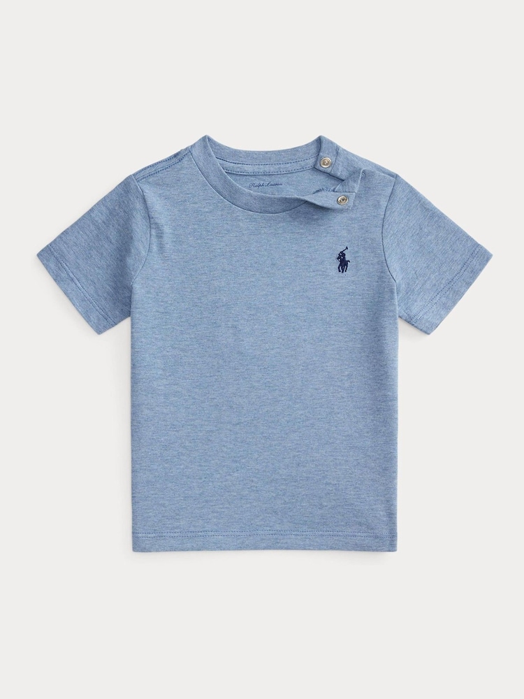 Polo Ralph Lauren Blue Cotton Jersey T-Shirt - Image 1 of 4