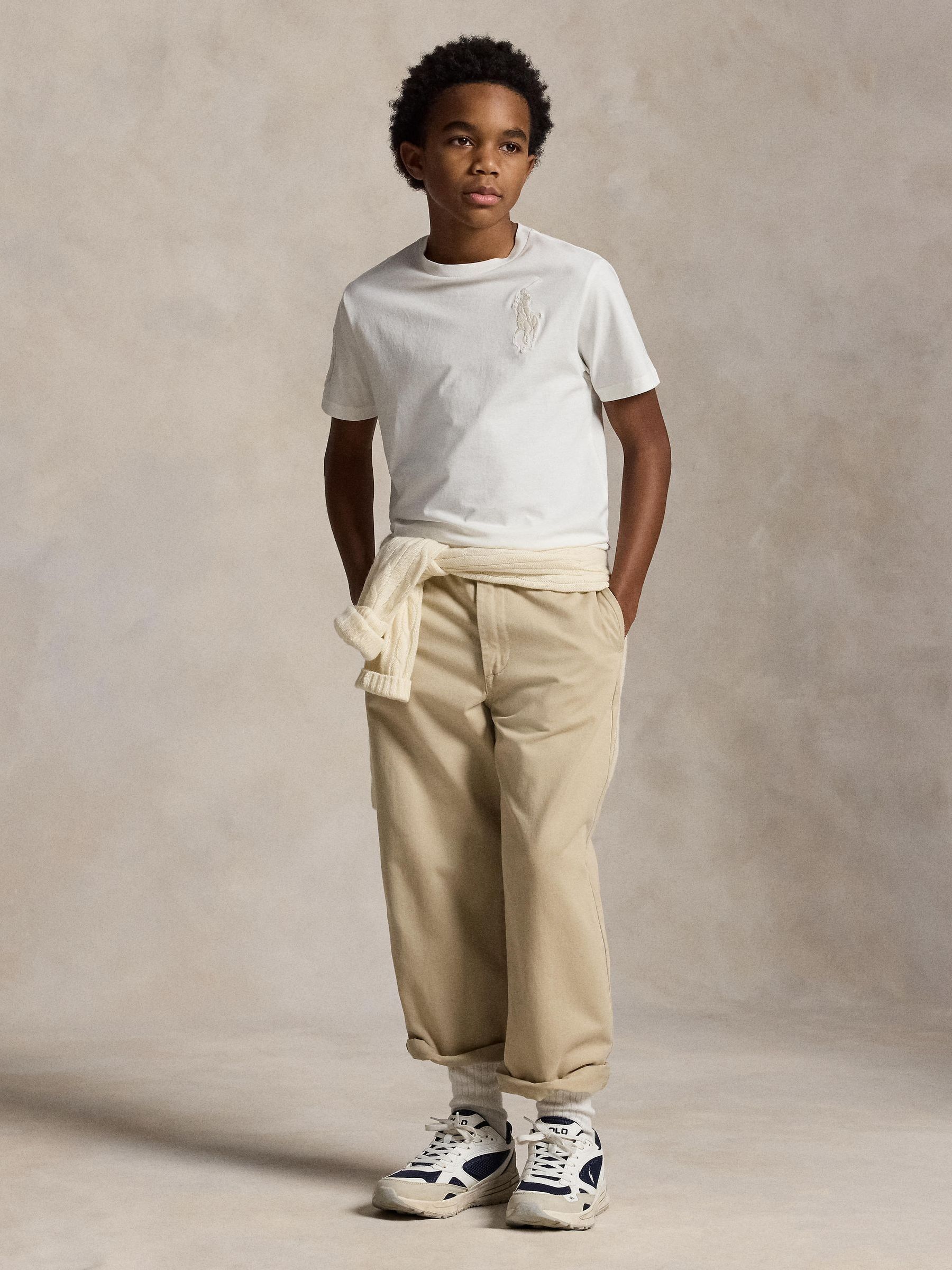 Comprar Creme - Camiseta Polo Ralph Lauren Tonal Big Pony Varsity