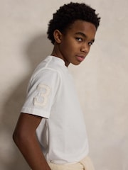 Cream - Polo Ralph Lauren Tonal Big Pony Varsity T-Shirt - Imaginea 3 din 5